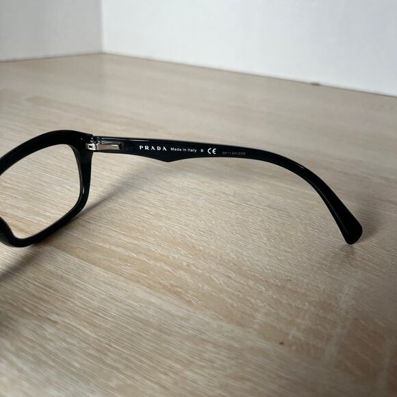 Prada VPR 16N 1AB-1O1 Eyeglasses Black Cat Eye PARTS ONLY 53-18 135 Italy - Picture 6 of 9